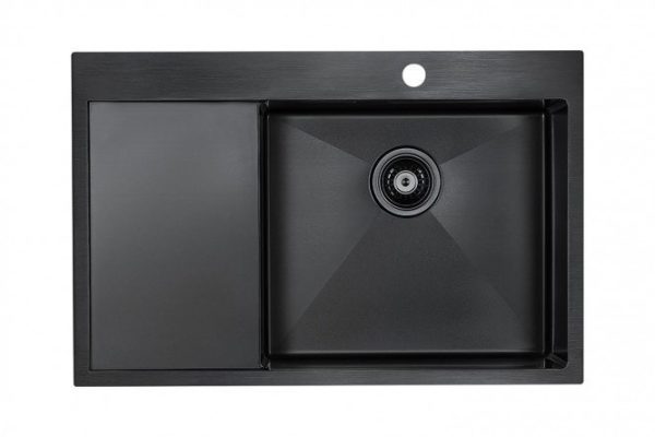 PAULMARK Velten 78F PM807851-GMR mortise sink, right, with drain 78x51x20 cm