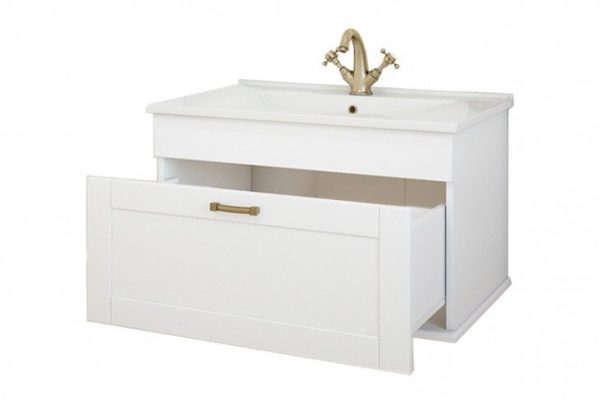 Wall mounted sink cabinet Sanflor Vanessa 72 cm, white