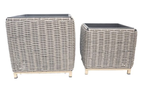 Set of Palma flower pots