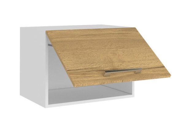 Front with horizontal opening of high drawer Amika 59.6x35.6 cm, color Halifax oak