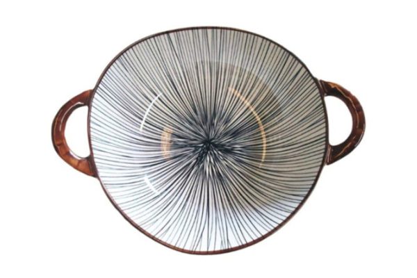 Plate with handles HOMIUM Japanese Collection Home Ceramic, 23.5 cm