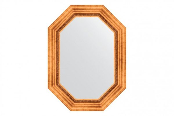 Wall mirror in a baguette frame EVOFORM Polygon BY 7161, Roman gold 56x76 cm