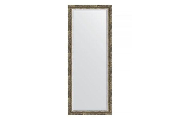 Floor mirror with bevel in a baguette frame EVOFORM BY 6105 old wood with weaving 78x198 cm