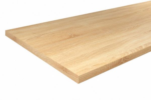 Tabletop Canadian oak with edge in color 240x60x2.6 cm