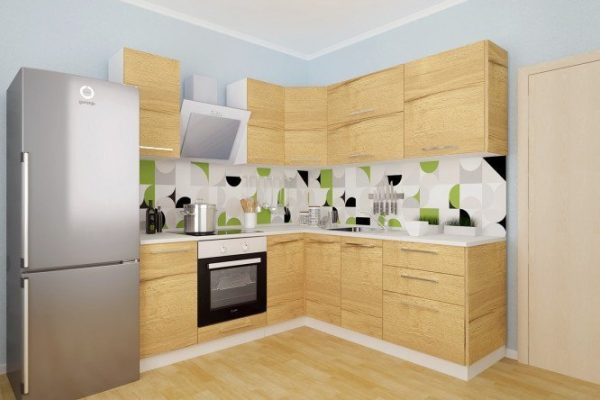 Modular kitchen set Amika 2x2 m oak Halifax