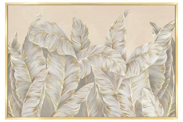 Reproduction in frame White gold 89x60 cm