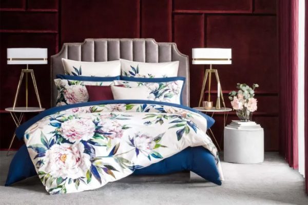 Bed linen set Togas Peonia Cotton 220x240 cm, Euro