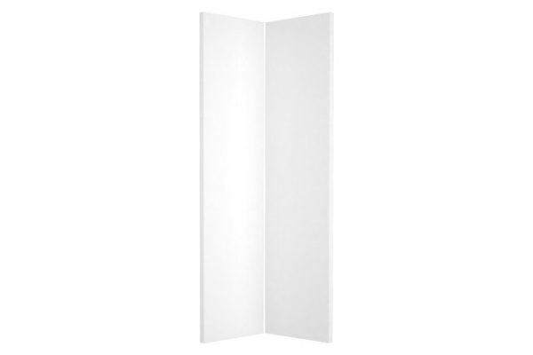 Set of Chloe fronts for wall-mounted corner L-shaped cabinet 25.4x95.6 cm, soft white color