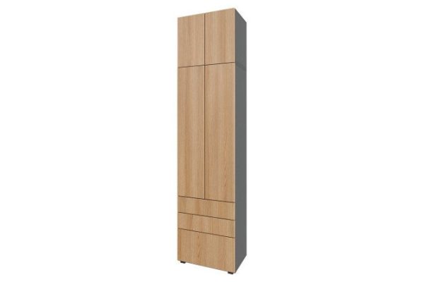 Children's wardrobe Oscar Moon mini with mezzanine 60x244x39.6 cm