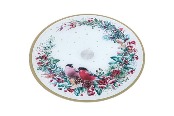 Rotating cake maker Forest fairy tale Bullfinches