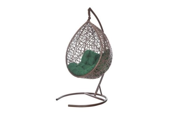 Hanging chair Valencia 100x120x80 cm, base and frame color brown, finishing brown