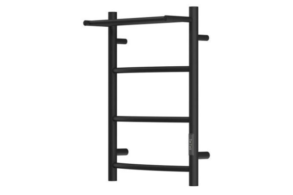 Electric heated towel rail POINT Afina P3 with shelf, black PN04846PB 43.2x60x25.1 cm