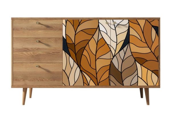 Berber chest of drawers with 2 doors and drawers