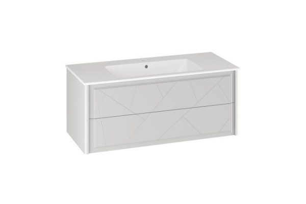 Sideboard OPADIRIS Luigi 121 cm, frame color matt white, front matt white