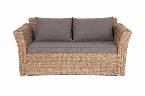 Double sofa 4SiS Cappuccino 170x81.5x86.5 cm, straw color