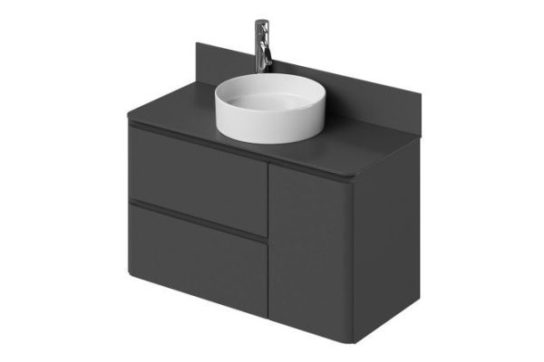 Hanging cabinet Roberto 99.5 cm, frame color graphite, facade graphite