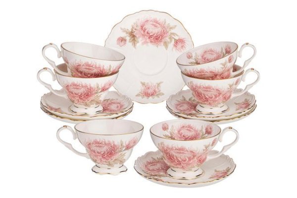 Tea set Lefard Astra 6 persons, 12 pcs., Porcelain
