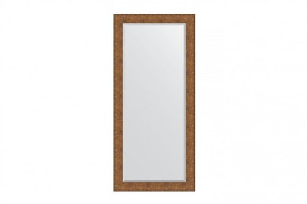 Wall mirror with bevel in a baguette frame EVOFORM BY 3953 copper chain mail 77x167 cm
