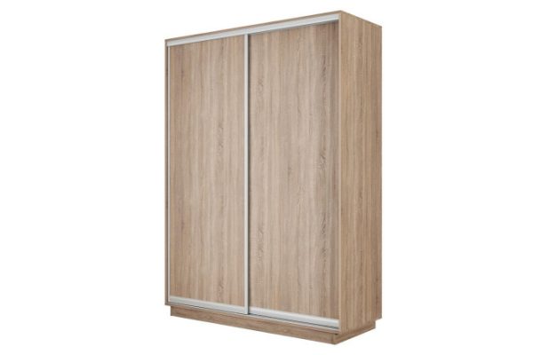 2-door wardrobe Slide-2 140x240x60 cm, Sonoma/silver