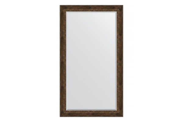 Floor mirror with bevel in a baguette frame EVOFORM BY 6180 aged wood with ornament 117x207 cm