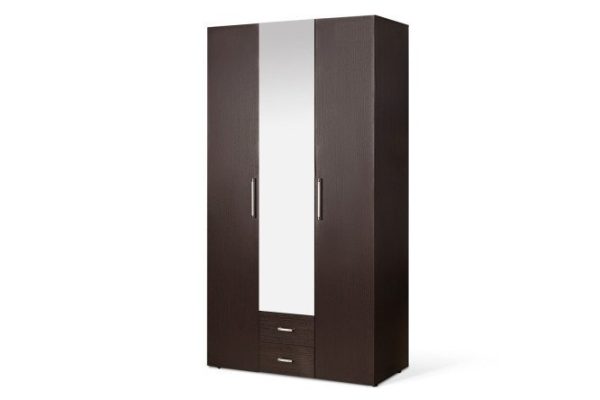 Wardrobe for clothes and linen Cancun 120x230x57.9 cm, wenge