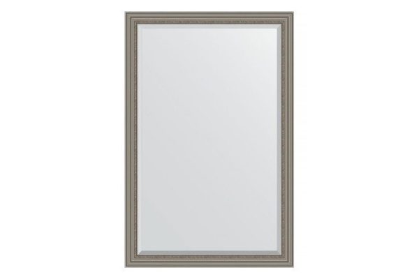 Wall mirror with bevel in a baguette frame EVOFORM BY 1317 Roman silver 116x176 cm