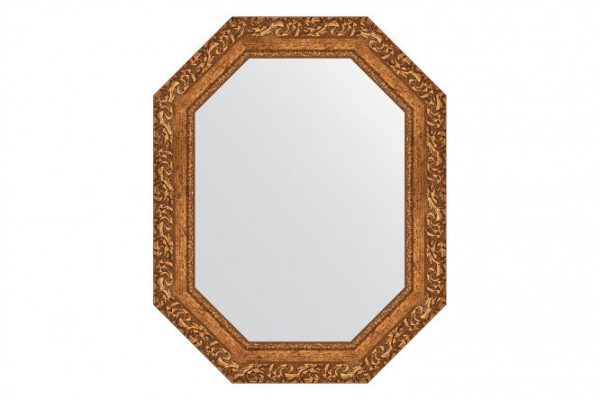 Wall mirror in a baguette frame EVOFORM Polygon BY 7146, bronze vignette 60x75 cm
