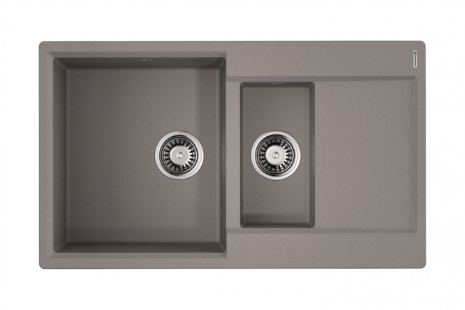 Inset sink with wing OMOIKIRI Daisen 86-2-GR 4993475, gray 86x51x19.5 cm