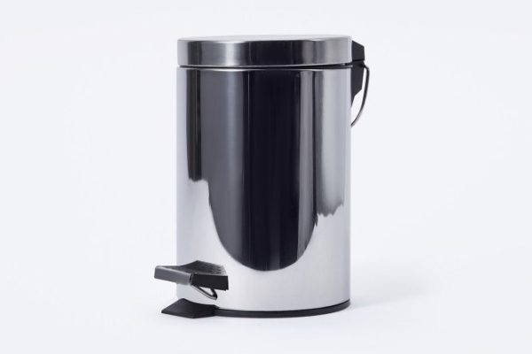 Waste bin with lid BERKRAFT Optima 3 l glossy 22.5x25x16.5 cm, 3 l