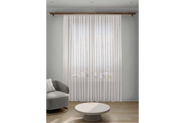 Tulle on ribbon Decofest Mario 300x280 cm, 1 piece, beige