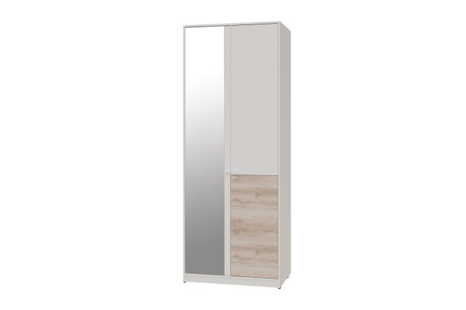 Wardrobe for clothes and linen 2-door with mirror SCANDICA Vendela