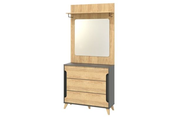 Hanger rack with mirror Nova