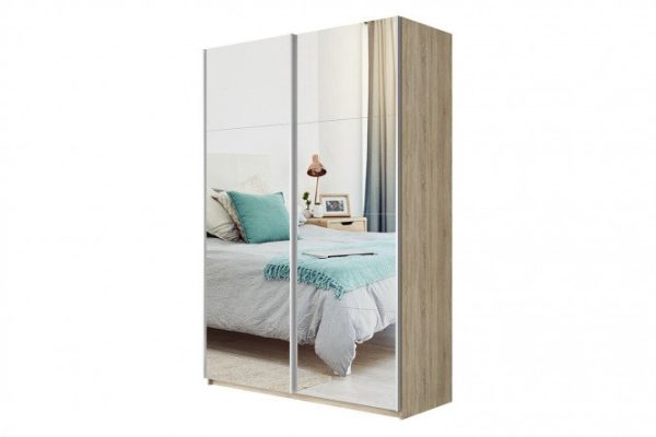 9440a6419df1904d2f900d355ea53ec2.jpg Sliding wardrobe 2-door Cors 120x230 cm, Sonoma, mirror facade