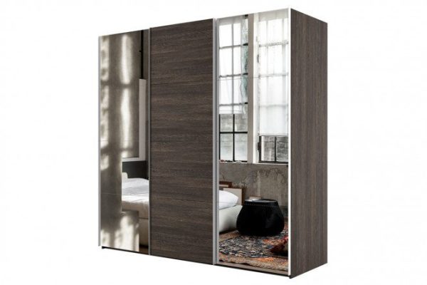 Sliding wardrobe 3-door Comet 300x240 cm wenge Mali, wenge Mali facades, mirror