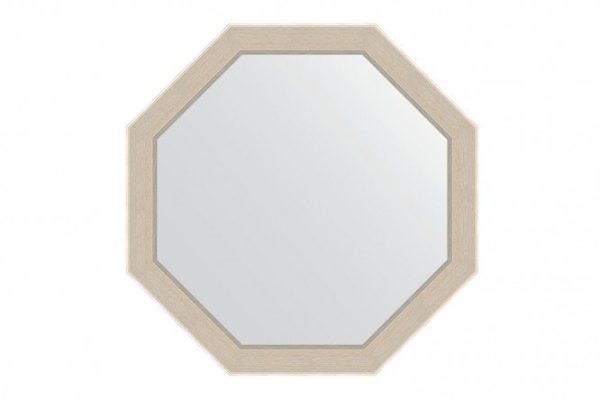 Wall mirror in a baguette frame EVOFORM Octagon BY 3872, etched silver 59x59 cm