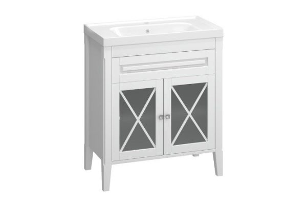Sideboard OPADIRIS Palermo 76.2 cm, frame color matt white, facade white matt