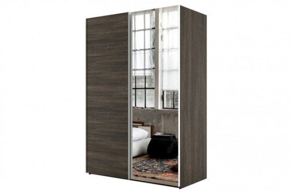 Sliding wardrobe 2-door Comet 160x220 cm wenge Mali, wenge Mali facades, mirror