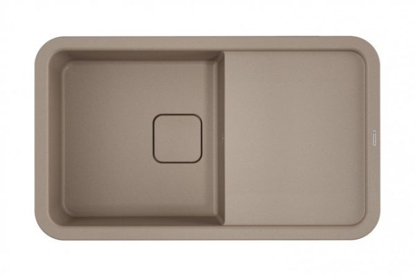 Inset sink with wing OMOIKIRI Tasogare 86-SA 4993470, beige 86x51x19 cm