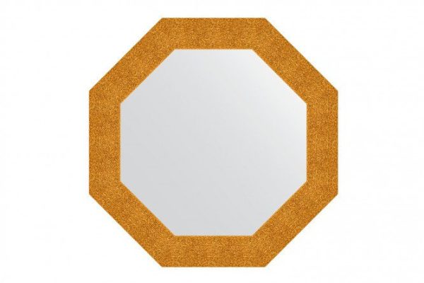 Wall mirror in a baguette frame EVOFORM Octagon BY 7351, gold embossing 71x71 cm