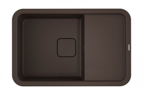 Inset sink with drainer OMOIKIRI Tasogare 78-DC 4993749, dark chocolate 78x51x19 cm