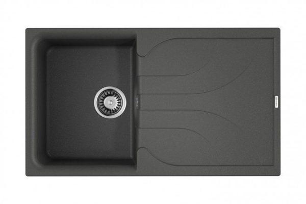 Inset sink with wing OMOIKIRI Yasugata 86-PL 4993875, platinum 86x50x21 cm