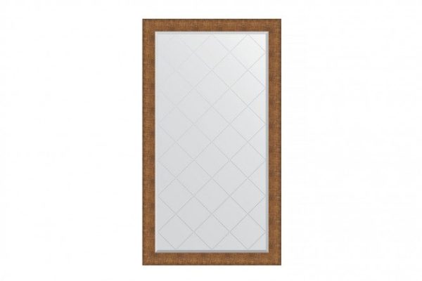 Wall mirror with engraving in a baguette frame EVOFORM BY 4562 copper chain mail 97x172 cm