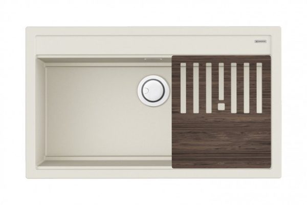 Inset sink OMOIKIRI Kitagawa 86-LB-WH 4993795, white 86x51x20 cm