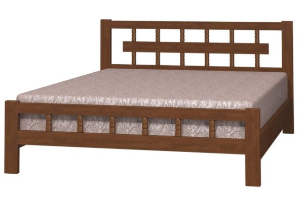 Bed Natalie color walnut 90x200 cm