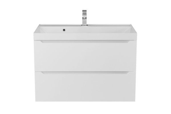 Hanging cabinet Tanos 291020244 for bathroom 80.2 cm, frame color white, facade white