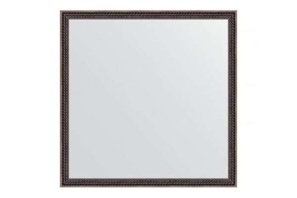 Wall mirror in a baguette frame EVOFORM twisted mahogany 58x58 cm