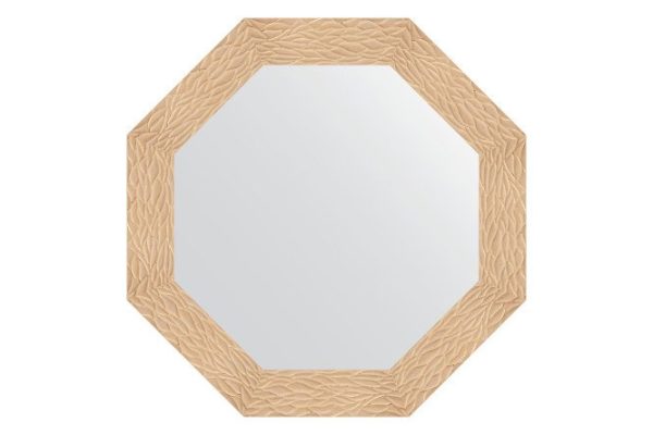 Wall mirror in a baguette frame EVOFORM Octagon BY 3798, golden dunes 76.6x76.6 cm