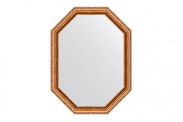 Wall mirror in a baguette frame EVOFORM Polygon BY 7071, versailles bronze 62x82 cm
