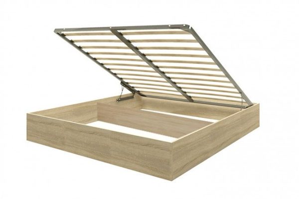 Lifting mechanism with Elana linen box 140x200 cm