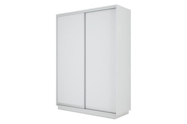 Sliding wardrobe 2-door Slide-2 120x240x60 cm, white snow/silver